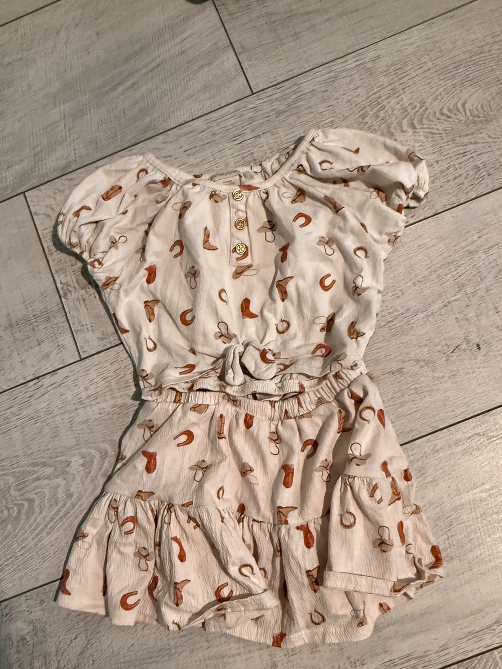 Cynthia Rowley Girls 2-Piece Western Equestrian Set – Size 4